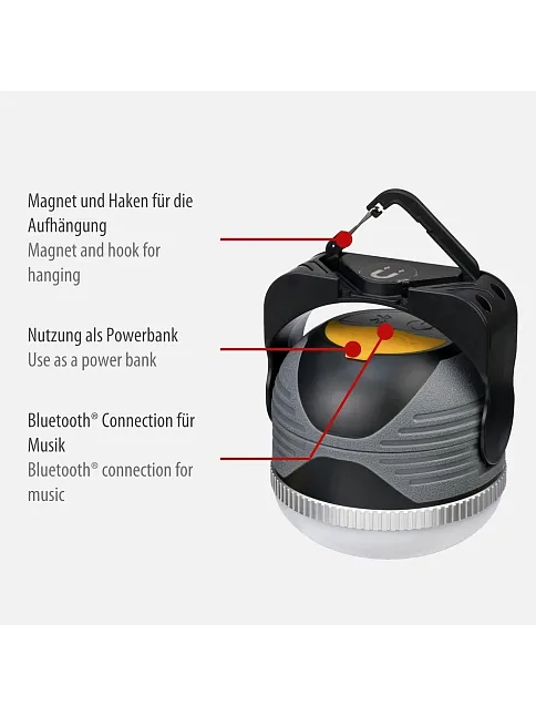 Mıknatıs Ve Kancalı Hoparlör Kamp Lambası Powerbank (y13019) Mıknatıs Ve Kancalı Hoparlör Kamp Lambası Powerbank (y13019)