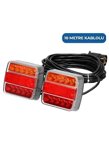Mıknatıslı Led Römork Stop Lambası Seti 7 Pin Soketli 12v (17035) Mıknatıslı Led Römork Stop Lambası Seti 7 Pin Soketli 12v (17035)