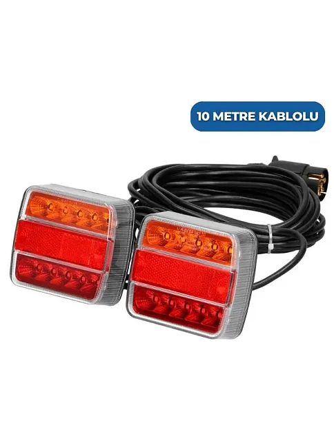 Mıknatıslı Led Römork Stop Lambası Seti 7 Pin Soketli 12v (17035) Mıknatıslı Led Römork Stop Lambası Seti 7 Pin Soketli 12v (17035)