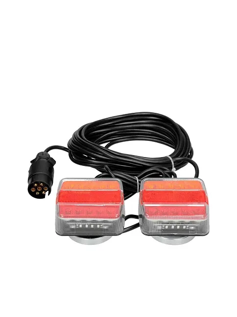 Mıknatıslı Led Römork Stop Lambası Seti 7 Pin Soketli 12v (17035) Mıknatıslı Led Römork Stop Lambası Seti 7 Pin Soketli 12v (17035)