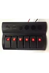 Bfy Otomatik Sigortalı Ve Işıklı Switch Panel 6 Lı Siyah Butonlu (7011)