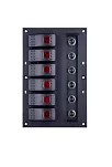 Bfy Otomatik Sigortalı Ve Işıklı Switch Panel 6 Lı Siyah Butonlu (7011)