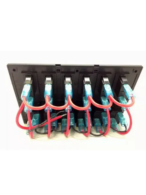 4 Lü Bfy Otomatik Sigortalı Ve Işıklı Switch Panel Siyah Butonlu (7010)