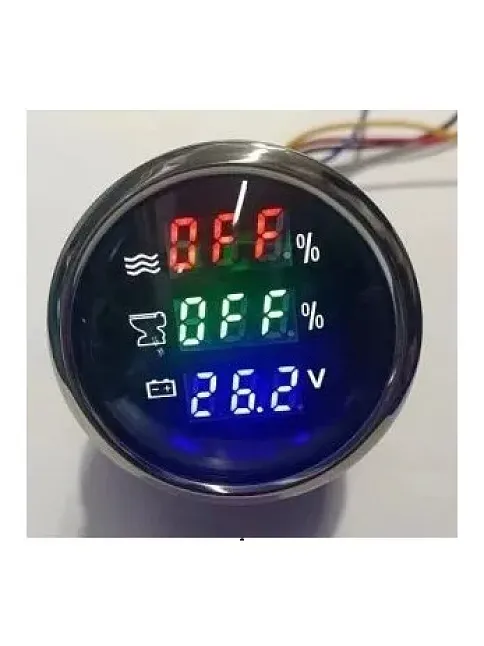 3 Lü Dijital Gösterge Temiz Su Pis Su Voltmetre (1022) 3 Lü Dijital Gösterge Temiz Su Pis Su Voltmetre (1022)