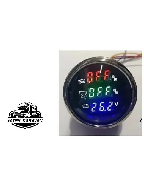 3 Lü Dijital Gösterge Temiz Su Pis Su Voltmetre (1022) 3 Lü Dijital Gösterge Temiz Su Pis Su Voltmetre (1022)