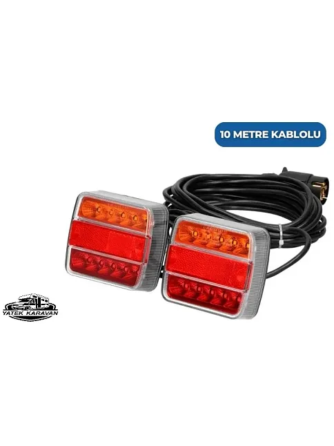 Mıknatıslı Led Römork Stop Lambası Seti 7 Pin Soketli 12v (17035) Mıknatıslı Led Römork Stop Lambası Seti 7 Pin Soketli 12v (17035)