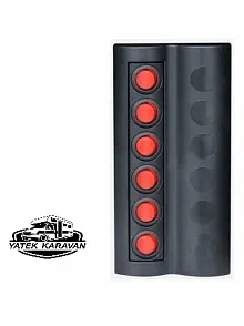 Bfy Marin Sigortalı Switch Panel 6 Lı Kırmızı Butonlu (7008) Bfy Marin Sigortalı Switch Panel 6 Lı Kırmızı Butonlu (7008)