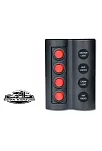Bfy Marin Sigortalı Switch Panel 4 Lü Kırmızı Butonlu (7007) Bfy Marin Sigortalı Switch Panel 4 Lü Kırmızı Butonlu (7007)