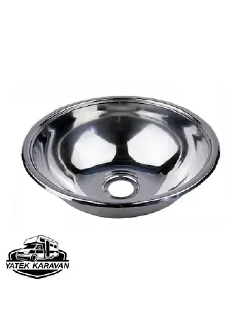 Tekne - Karavan Evye Lavabo, Krom, 26cm (11021) Tekne - Karavan Evye Lavabo, Krom, 26cm (11021)