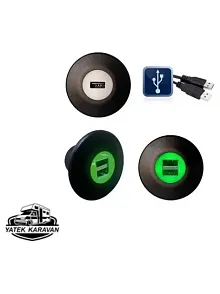 Usb Soket Yuvarlak Eco (7016) Usb Soket Yuvarlak Eco (7016)