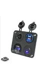 Usb Şarj Soketi Voltmetre Çakmaklık On Of Düğmeli (7019) Usb Şarj Soketi Voltmetre Çakmaklık On Of Düğmeli (7019)