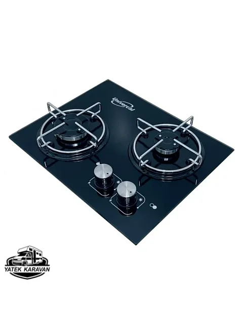 Karavan İki Gözlü Ankastre Karavan Ocağı Çakmaklıklı Gaz Emliyetli 30 X 38 Cm Cam Univercal (11009) Karavan İki Gözlü Ankastre Karavan Ocağı Çakmaklıklı Gaz Emliyetli 30 X 38 Cm Cam Univercal (11009)