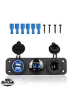 Usb Voltmetre Şarj Soketi 3'lü Set (7018) Usb Voltmetre Şarj Soketi 3'lü Set (7018)