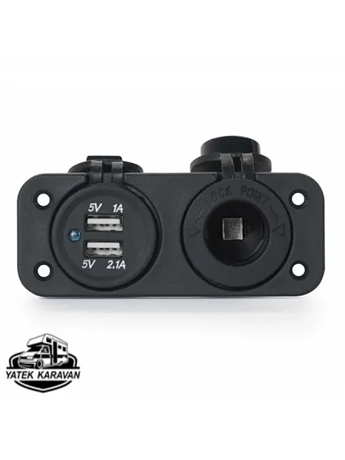 Marin Tip Usb Ve 12v Çakmak Şarj Soketi (7016a)
