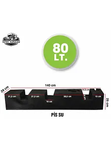 Karavan Su Deposu 80 Lt Atık Su Siyah (32007) Karavan Su Deposu 80 Lt Atık Su Siyah (32007)
