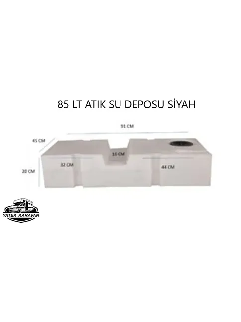 Karavan Su Deposu 85 Lt Pis Su  Siyah (32009)