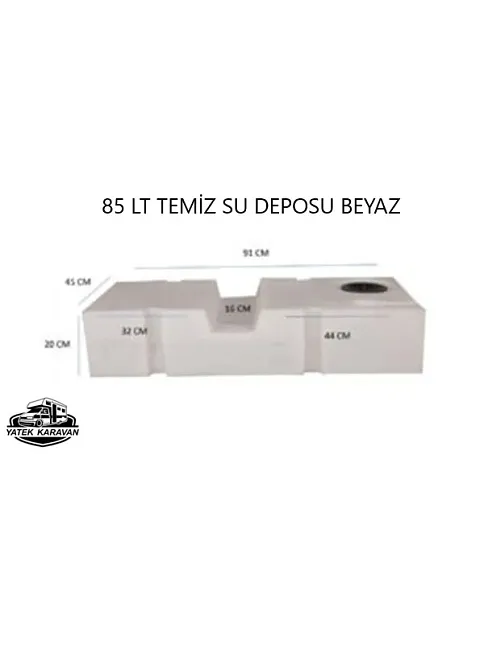 Karavan Su Deposu 85 Lt Temiz Su Beyaz (32010) Karavan Su Deposu 85 Lt Temiz Su Beyaz (32010)