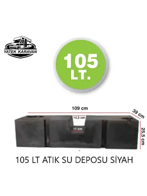 Karavan Su Deposu 105 Lt Atık Su Siyah (32013) Karavan Su Deposu 105 Lt Atık Su Siyah (32013)