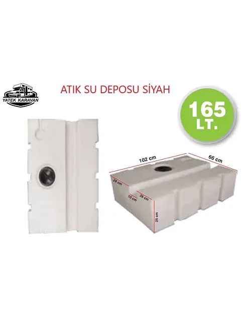 Karavan Su Deposu 165 Lt Atık Su  Siyah (32023)