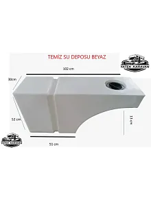 Karavan Su Deposu 100 Lt Teker Üstü Temiz Su Beyaz (32034) Karavan Su Deposu 100 Lt Teker Üstü Temiz Su Beyaz (32034)