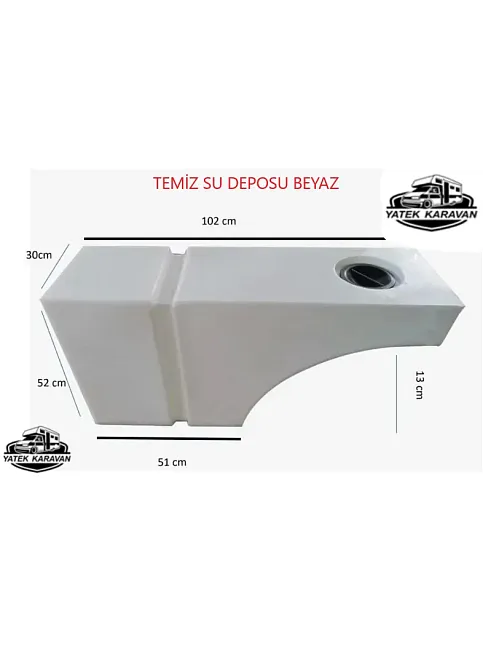 Karavan Su Deposu 100 Lt Teker Üstü Temiz Su  Beyaz (32034)