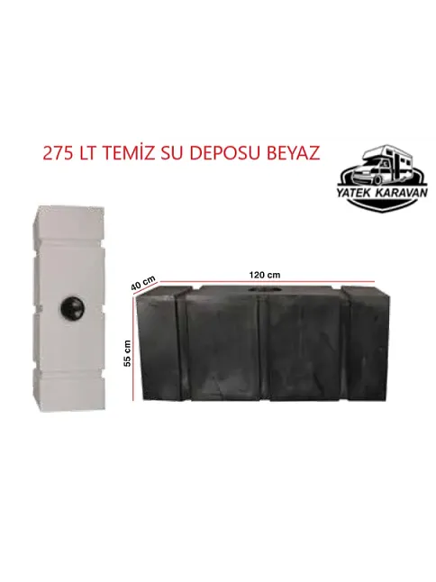 Karavan Su Deposu 250 Lt Temiz Su  Beyaz (32030)