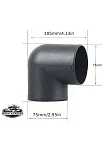 75 Mm Dirsek Dizel Isıtıcılar İçin (24017a) 75 Mm Dirsek Dizel Isıtıcılar İçin (24017a)