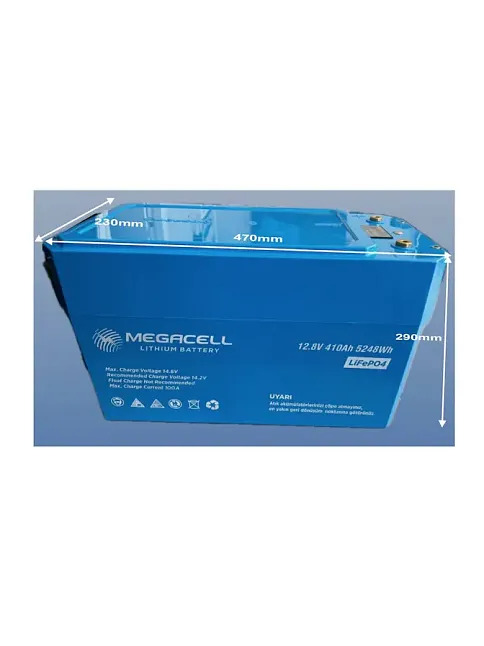 Megacell 12.8v 410ah Lifepo4 Lityum Demir Fosfat Akü Prizmatik (19015a) Megacell 12.8v 410ah Lifepo4 Lityum Demir Fosfat Akü Prizmatik (19015a)