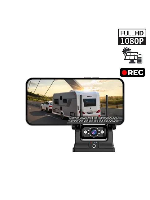 Solar Şarjlı Wireless Karavan Geri Görüş Kamerası 1080p - Premium (13016a)