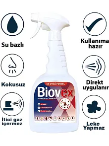 Biovex Premium Ul Haşere Ilacı Hamam Böceği, Tahta Kurusu, Karınca, Kene, Karasinek, Akrep, Bit, Pire, Örümcek 500 Ml (5040) Biovex Premium Ul Haşere Ilacı Hamam Böceği, Tahta Kurusu, Karınca, Kene, Karasinek, Akrep, Bit, Pire, Örümcek 500 Ml (5040)