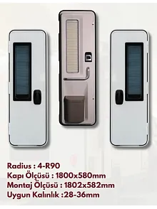 Einstein 1800x580 Karavan Kapısı Sineklik Dahil Sağ Açılır (21041)