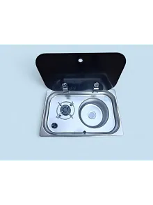 Univercal Tek Ocak Evye Cam Kapaklı Sağ Evyeli (11015sa)