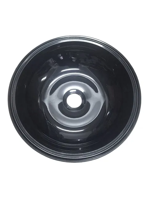 Plastik Evye Lavabo Yuvarlak Siyah (25007)