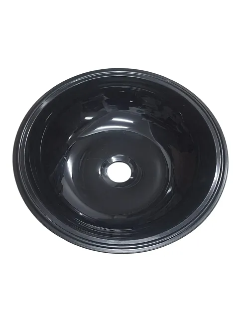 Plastik Evye Lavabo Yuvarlak Siyah (25007)
